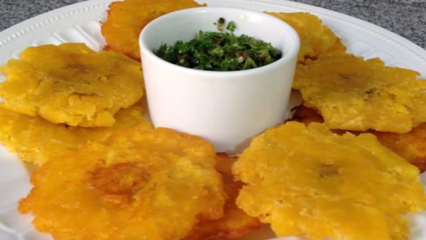 Pressed Plantain (Cayman) or Tostones (Cuban) Patacones (Central America)