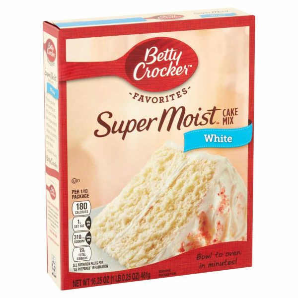 BETTY CROCKER CAKE MIX WHITE 16.25oz / 12 in a case