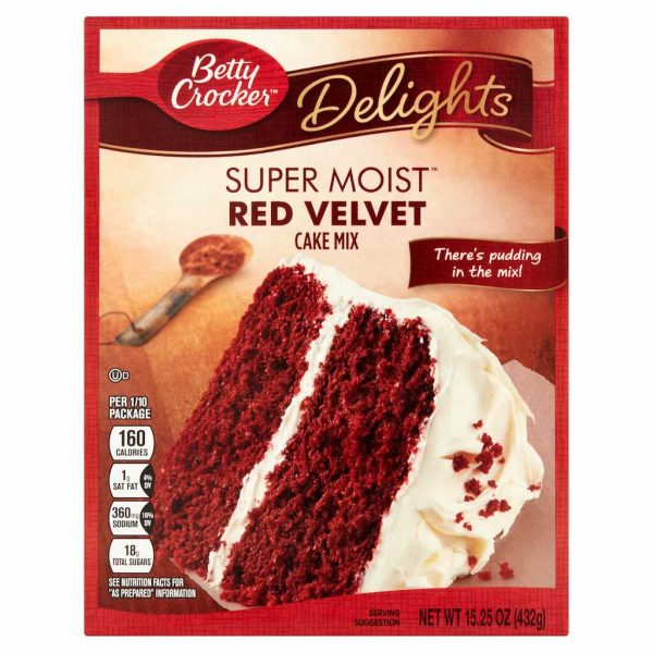 BETTY CROCKER CAKE MIX RED VELVET 15.25oz / 12 in a case
