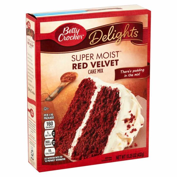 BETTY CROCKER CAKE MIX RED VELVET 15.25oz / 12 in a case
