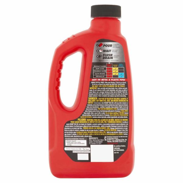 DRANO PLUS LIQUID CLOG REMOVER 32OZ/12