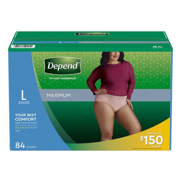 DEPEND FIT FLEX FEMALE L 84CT/1