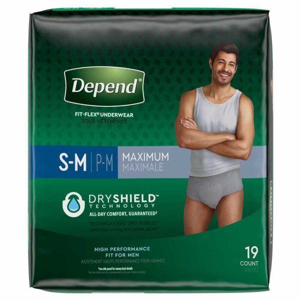 DEPEND FIT FLEX MALE S TO M 19CT/1
