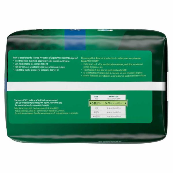DEPEND FIT FLEX MALE S TO M 19CT/1