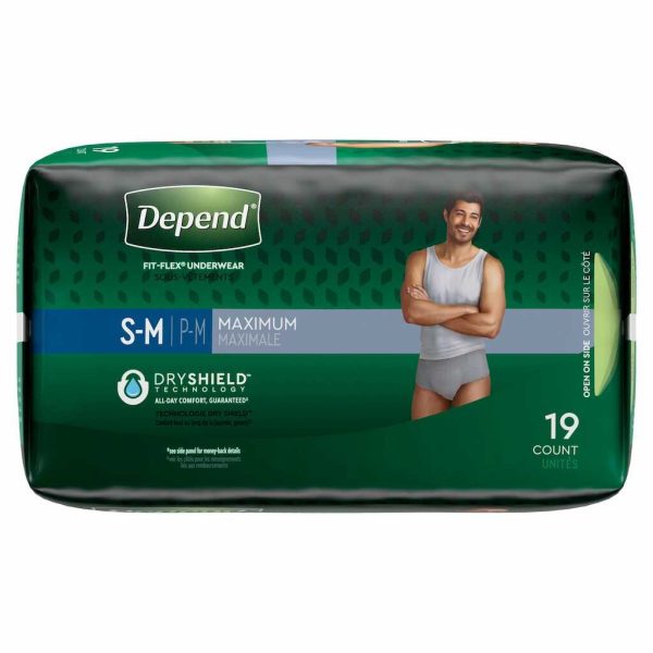 DEPEND FIT FLEX MALE S TO M 19CT/1