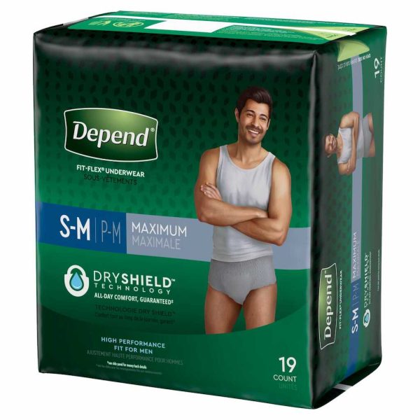 DEPEND FIT FLEX MALE S TO M 19CT/1