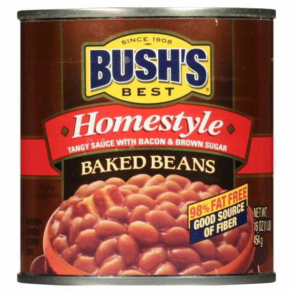 BUSH BAKED BEANS HOMESTYLE 16OZ/12