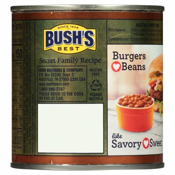 BUSH BAKED BEANS HOMESTYLE 16OZ/12