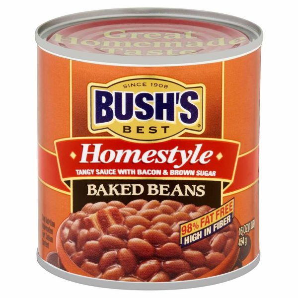 BUSH BAKED BEANS HOMESTYLE 16OZ/12