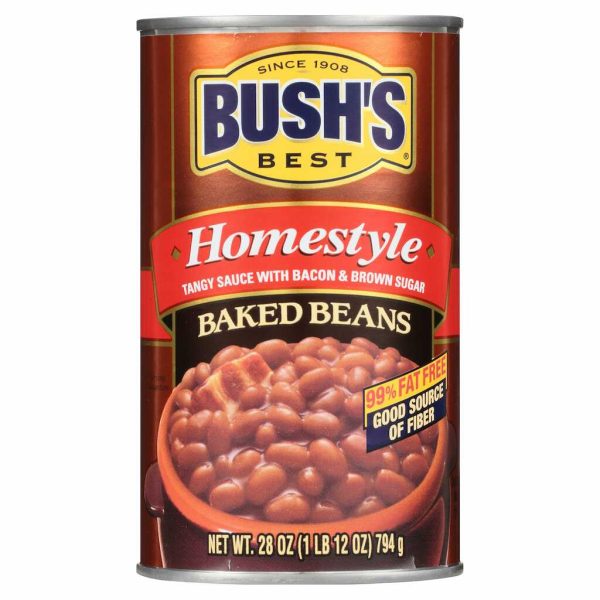 BUSH BAKED BEANS HOMESTYLE 28OZ/12