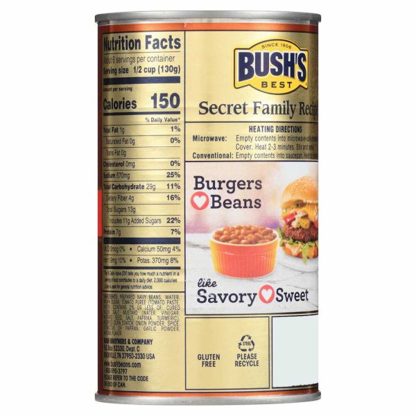 BUSH BAKED BEANS HOMESTYLE 28OZ/12