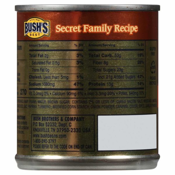 BUSH BAKED BEANS 8.3OZ/12