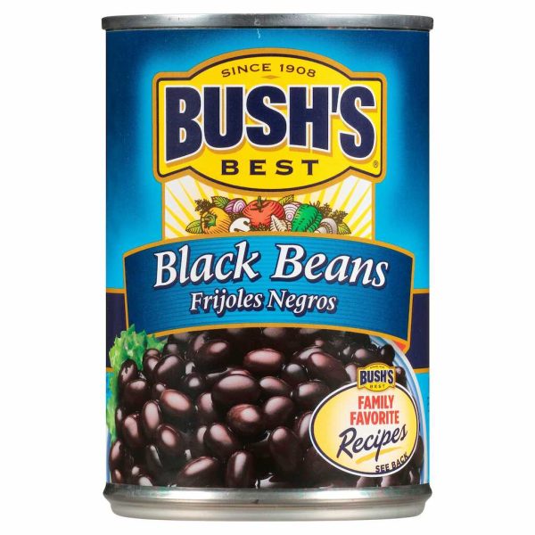 BUSH BLACK BEANS 15OZ/12