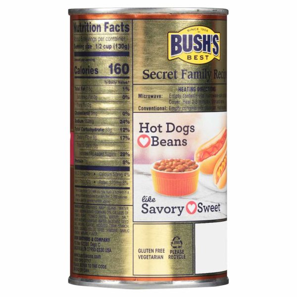 BUSH BEANS BROWN SUGAR 28OZ/12