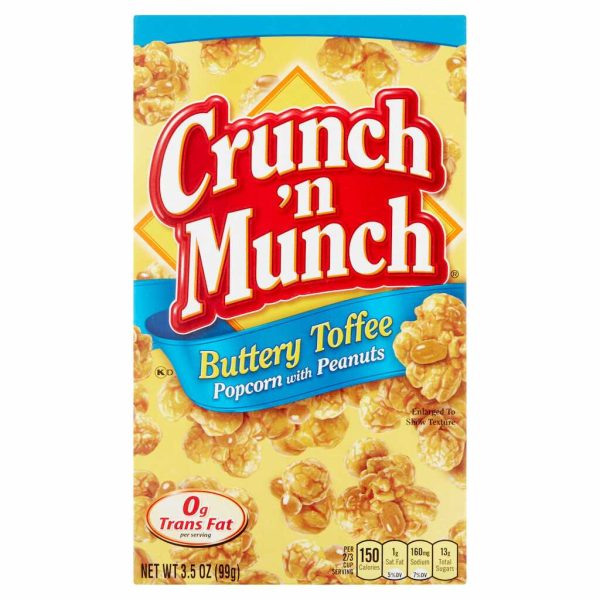 CRUNCH MUNCH TOFFEE POPCORN 3.5OZ/12