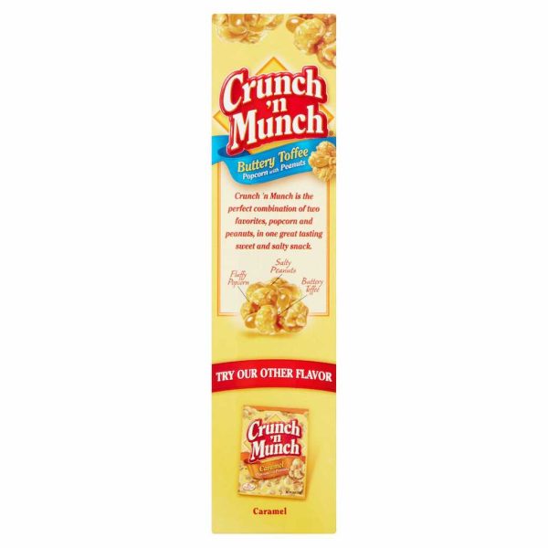 CRUNCH MUNCH TOFFEE POPCORN 3.5OZ/12