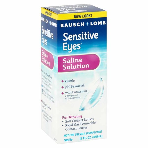 B&L SEN/EYE PLUS SALINE 12OZ/1