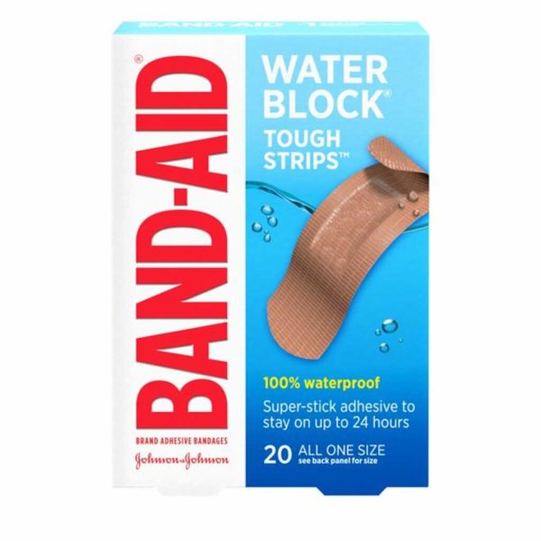 BAND AID WATERPROOF ADHESIVE STRIP 20CT/1