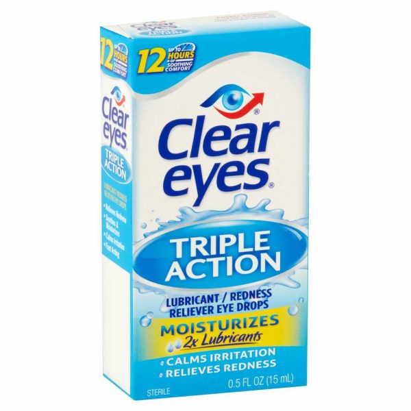 CLEAR EYES TRIPLE ACTION MOIST 0.5OZ/1
