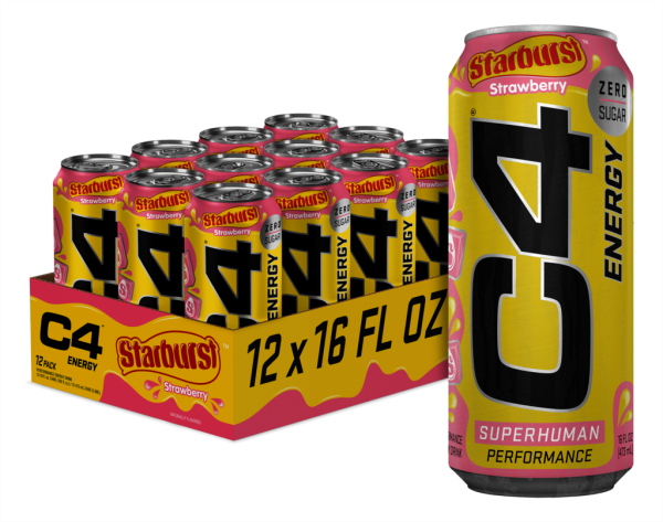 C4 ENERGY STRAWBERRY STARBURST 16OZ /12
