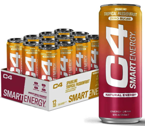 C4 SMART ENERGY TROPICAL PASSION FRUIT 12OZ /12